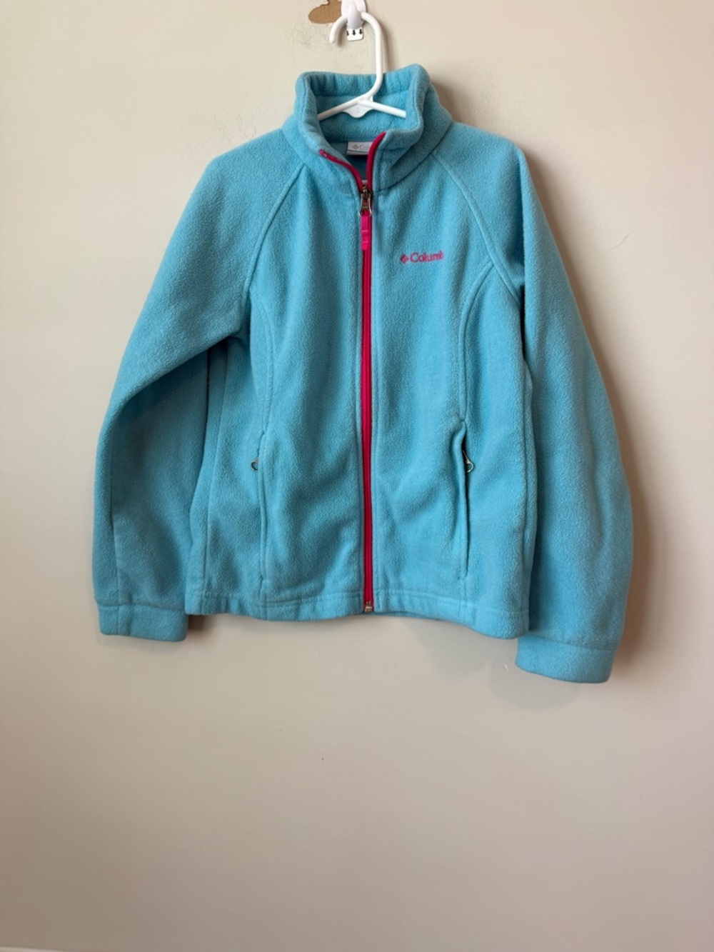 Columbia Kids Light Blue Fleece Jacket size small 7-8